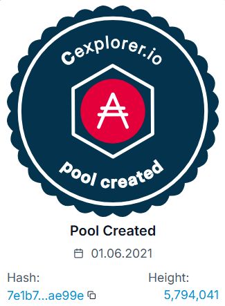 2021年 AID1 Stake Pool作成